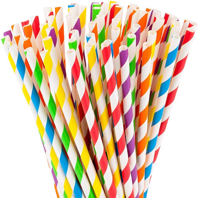 Pajitas de papel JAMW 200 piezas rayas para bodas fiestas restaurantes jugos café