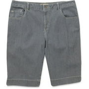 Faded Glory - Women's Plus Stripe Bermuda Shorts