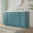 thumbnail image 2 of Vanity Art 54" Freestanding Bathroom Vanity Cabinet without Top in Sea Green, 2 of 6