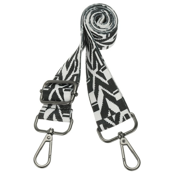 Purse Straps Replacement Crossbody, Purse Strap Crossbody Straps Adjustable Replacement Universal Long Handbag Shoulder Stripe Black White Pattern for Purses, Black, Stripe