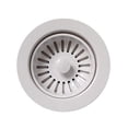 thumbnail image 1 of Whitehaus RNW50L-W 3 1/2" Basket strainer for deep Fireclay application - White, 1 of 3
