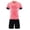 Pink, variant on Sport Sets for Toddlers Breathable T Shirt Shorts Mesh 2 Piece Football Training Uniform Performance Sport Clothing