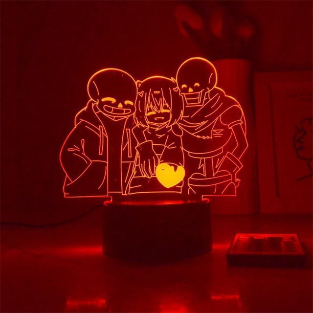 Luz nocturna LED 3D Undertales Frisks sin cambiar de color
