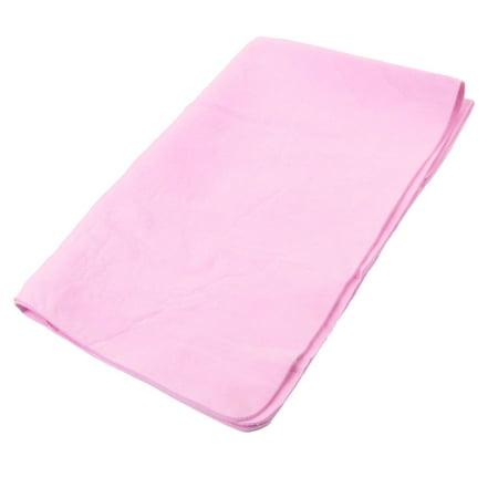 Plastic Holder Faux Chamois Water Absorb Hair Drying Towel Pink 64 x 43 x
