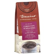 Teeccino Cordyceps Schisandra Coffee Alternative - Cinnamon Berry - 10 Oz, Adaptogenic Herbal Mushroom Coffee, All-Purpose Grind