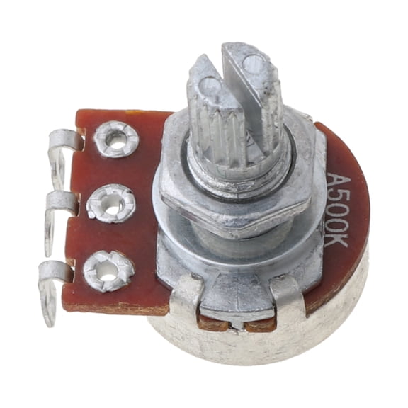 A500K Potentiometer Splined Pot Electric Guitar Bass Effect Amp Tone Volume 15mm