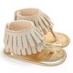 thumbnail image 2 of 2023-pu Leather Bling Fringe Flat Soft Anti-slip Sole Crib ShoesSilver0-6 Months, 2 of 4