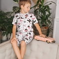 thumbnail image 4 of Fotbe Dachshund Dog Puppy Pijama Estampada de 2 Piezas para Niños – Ropa de Dormir de Manga Corta Cómoda para Niños y Niñas, Camiseta y Shorts de Algodón-4X-Large, 4 of 6