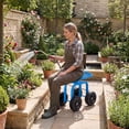 thumbnail image 3 of Costway Chariot de Jardin Roulant Siège de Travail Robuste avec Siège Pivotant à 360° et Hauteur Réglable Bleu, 3 of 10