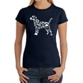 thumbnail image 1 of Women's Word Art T-Shirt - Dog Paw Prints, 1 of 2