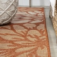 thumbnail image 3 of JONATHAN Y SANTA MONICA 9 x 12 Area Rug, Zinnia Floral Textured Weave - Orange/Cream, SMB110E-9, 3 of 9