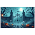 thumbnail image 1 of Halloween Theme Decorative Banner Spooky Atmosphere Jack o Lanterns Gate Design for Outdoor Decorating Holiday Party Night, 1 of 5