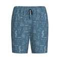 thumbnail image 7 of JUNZAN Chemical Formulas And Objects Pattern Sleep Pajama Shorts for Men,Men's Pajama Bottoms,Sleepwear,Pj Shorts, 7 of 7