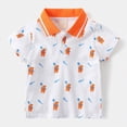 thumbnail image 2 of HCNTES Boy's Hawaiian Shirt Short Sleeve Button Down Kids Beach Vacation Shirts Tropical Summer Tops(White,5-6 Years), 2 of 9