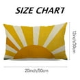 thumbnail image 3 of Heduofu 12x20 Inch Set of 2 Summer Covers, Stripes Yellow Sunshine Decorations Outdoor Throw Boho Outdoor Rainbow Sun Pillowcase Linen Decor Cute Lumbar Cushion Case for Home Bedroom, 3 of 8
