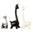 thumbnail image 4 of Tongina Ceramic Giraffe Statue Giraffe Figurines Adornment Collectible Ornament Giraffe Sculpture Animal Statue for Desk Cabinet Home 3pcs, 4 of 8