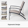 thumbnail image 4 of LAUSAINT HOME 3 Pieces Outdoor Bistro Set,  2 Textilene Chairs and 1 Coffee Table, Beige, 4 of 8