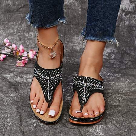 

Summer Ladies Flip-Flops Wedge Heel Slippers Sandals Casual Flip Flops Women s Shoes