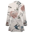 thumbnail image 3 of Sacos y Chaquetas de traje Abrigo de traje de manga larga con cuello estampado de flores y ajuste versátil estilo informal de otoño e invierno para mujer,blazer moda（Amarillo， XXL), 3 of 5