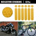 thumbnail image 2 of 6pcs Universal Reflective Safety Stickers for Helmet Adhesive Tape Reflector for Bicycle Motorcycle Helmets Yellow, 2 of 6