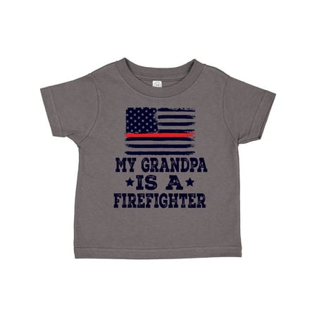 

Inktastic Firefighter Grandpa Fireman Flag Gift Toddler Boy or Toddler Girl T-Shirt
