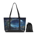 thumbnail image 7 of FORMRS Canvas Laptop Tote Bag for Women with 15.6" Computer Compartments Shoulder Handbag, Floral Occean, 7 of 7