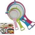 thumbnail image 4 of Colador de aceite, colador de harina, colador, herramientas de cocina, colador de jugo y té, herramientas de cocina, 4 mallas de plástico finas/juego, útiles y modernos (18,5 x 8,5 x 4,6 cm), 4 of 5