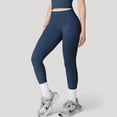 thumbnail image 3 of Women's High Waist Seamless Leggings with Tummy Control and Sculpting Fit for Active or Casual Everyday Wear - Small, Navy, 3 of 7