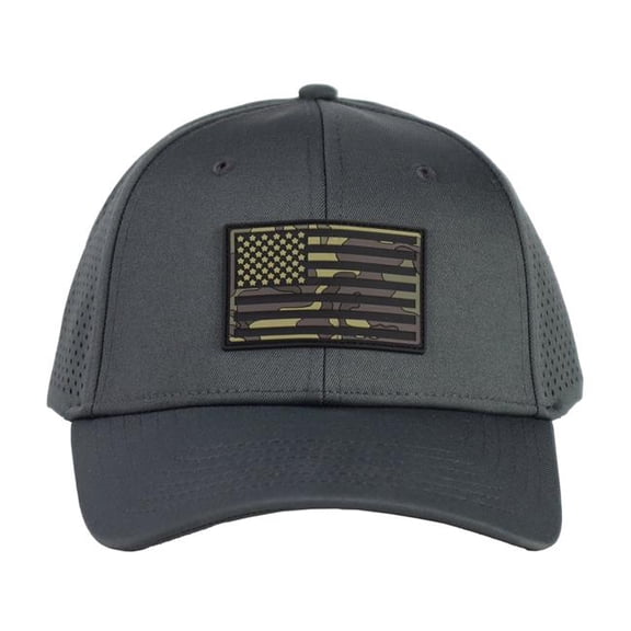 H3 BA94462GEN Usa Flag Camo Structured Snapback Hat