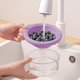 thumbnail image 1 of Cesta organizadora de cocina morada de 6 pulgadas, escurridor de plástico alimentario, contenedor de almacenamiento ahorrador de espacio para verduras y utensilios, uso multiusos resistente y fácil de, 1 of 6