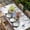 Off White, variant on Purple Flowers Table Cloths for 4 Foot Rectangle Tables, Weeping Spring Floral Truck Butterfly Wooden Patio Waterproof Elastic Fitted Tablecloths, Washable Rectangular Table Cover for Camping