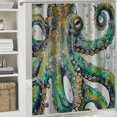 thumbnail image 6 of Orinice  Bathroom Shower Curtain Colorful Fashion Octopus Shower Curtains Durable Fabric Bath Curtain Waterproof Bathroom Curtain with 12 Hooks, Colorful Fashion Octopus Shower Curtain 36x72, 6 of 7