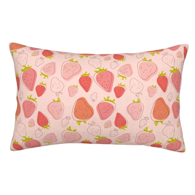 Balery Strawberry Funda de Cojín Estampada, Regalos para Mujeres, Regalos de Amor para Ella, Regalos para Novia o Esposa, Funda de Almohada-20"x30"