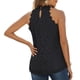 thumbnail image 3 of Camiseta sin mangas LHCER blusa informal de moda con cuello halter Negro XL, 3 of 6
