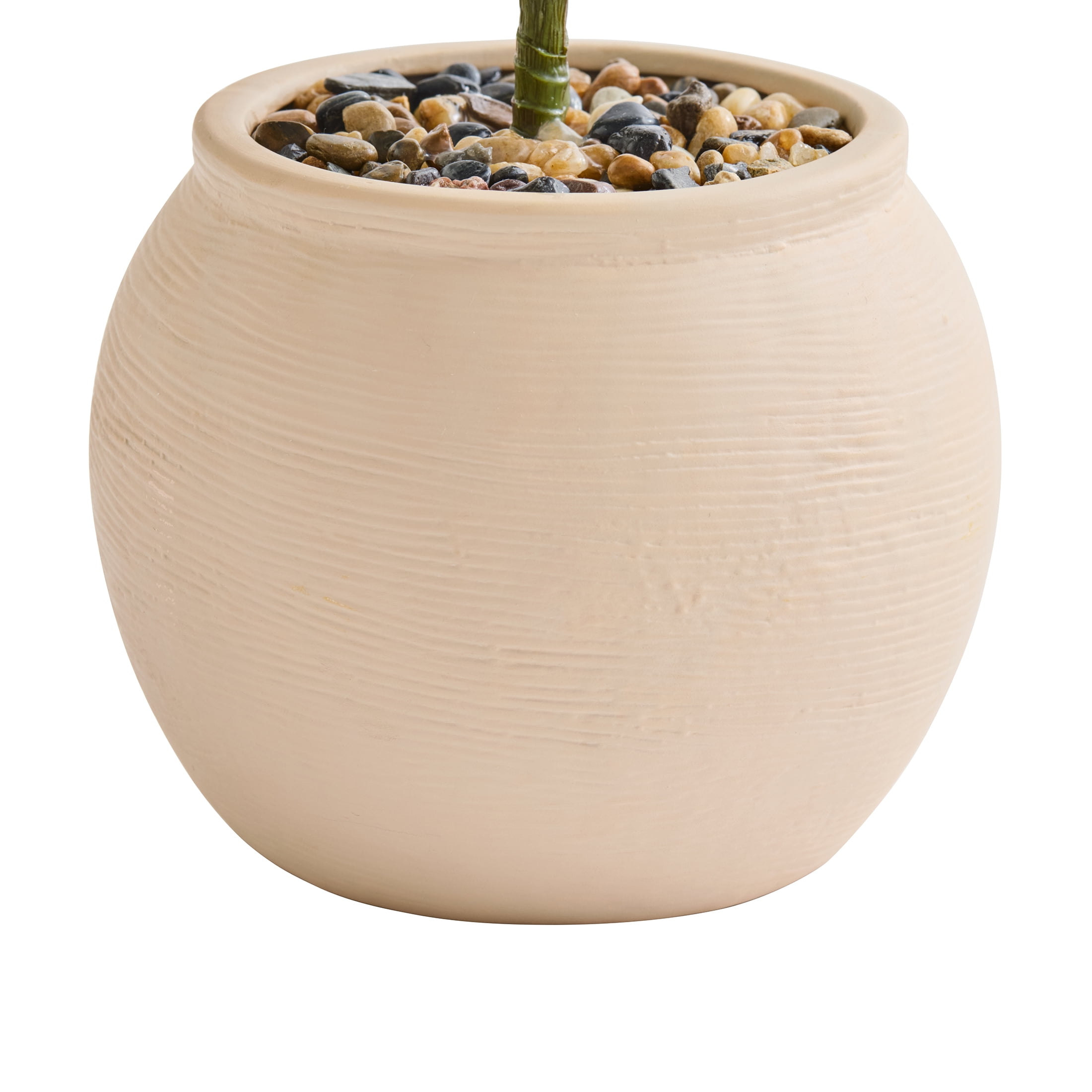 Better Homes & Gardens Realistic Artificial Olive Plant with Tan Ceramic Vase, 15-Inch