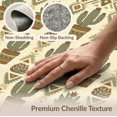 thumbnail image 6 of ODIKA 8'x10' Washable Area Rug Circle Southwestern Door Bands Potted Succulents Doormat Print for Dining Room, Large Office, Lounge, Non-Slip Chair-Friendly Mat, 6 of 7