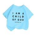 thumbnail image 1 of LYHaoo T-Shirt à Manches Courtes Col Rond Imprimé Personnalité Mignonne pour Filles Été Décontracté Ample, Tailles 12-14 Ans, 1 of 4