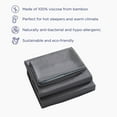 thumbnail image 6 of Vesta Cooling Sheet Set | Bamboo Sheets for Hot Sleeper, Soft, Breathable & Lightweight, Fitted Sheet, Flat Sheet, 2 Pillowcases, Queen Size, Stardust Grey, 6 of 9