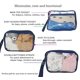 thumbnail image 5 of Juego de 5 Bolsas Organizadoras para Pañales Llama Bella Azul Marino con Correas y Estuche para Chup, 5 of 7