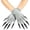 P, variant on Halloween Glitter Long Claw Gloves, Gothic Monster Witch Gloves for Halloween Birthday Party & Role Play