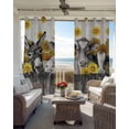 thumbnail image 6 of Vintage Grey Farm Animals Blackout Curtains for Bedroom Living Room Darkening Curtains 63 Inches Long Rustic Sunflowers Cow Pig Window Curtain 2 Panels Set Window Treatment Grommet Drapes 52"x63", 6 of 9