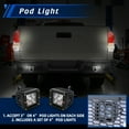 thumbnail image 4 of Modular 3-piece design Rear Bumper For 2007-2013 Toyota Tundra w/2 x 4" Pods Lights and 2 x Shackles, 4 of 10