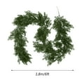 thumbnail image 2 of 6 Ft Artificial Christmas Garland - Norfolk Cypress Leaf Garland, Dense Greenery Xmas Vine, Christmas Decorations, for Door Wall Fireplace, 2 of 8