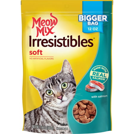 Meow Mix Irresistibles Cat Treats - Soft With Salmon, 12-Ounce