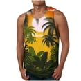 thumbnail image 2 of LSLJS Men's Été Floral Hawaïen Tank Top Nouvelle Mode Casual Imprimé Sport Col Rond Tank Tops, 2 of 5