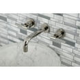thumbnail image 4 of Kingston Brass KS8126CKL Kaiser Double-Handle 3-Hole Wall Mount Bathroom Faucet in Polished Nickel, 4 of 8