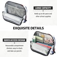 thumbnail image 5 of Standing Pencil Case with Base Large Capacity Stationery Pouch Pen Bag with Zipper for Women Men Red and Blue Stripe Bows, 5 of 7