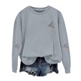 thumbnail image 2 of Spooky Season Hoodies for Women Oversized Sweatshirt Casual Fall Outfit Trendy Lounge Tops, 2 of 4