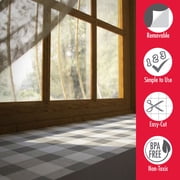 Con-Tact Creative Covering™ Printed Vinyl Top - Gingham Gray, 18 in. x 16 ft., Designed to Help with Surface Protection and Shelf Organization