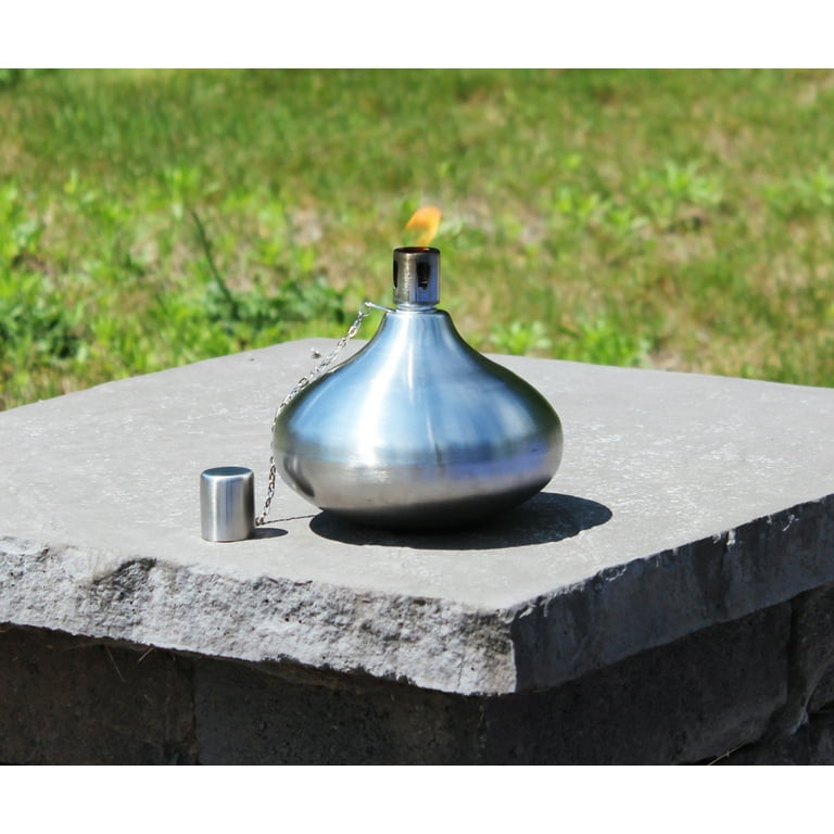 Seraphic Metal Tiki Torches for Outside - Large Citronella 30oz